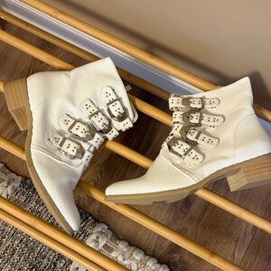 Primadonna Embellished Buckle Booties SIZE (10)